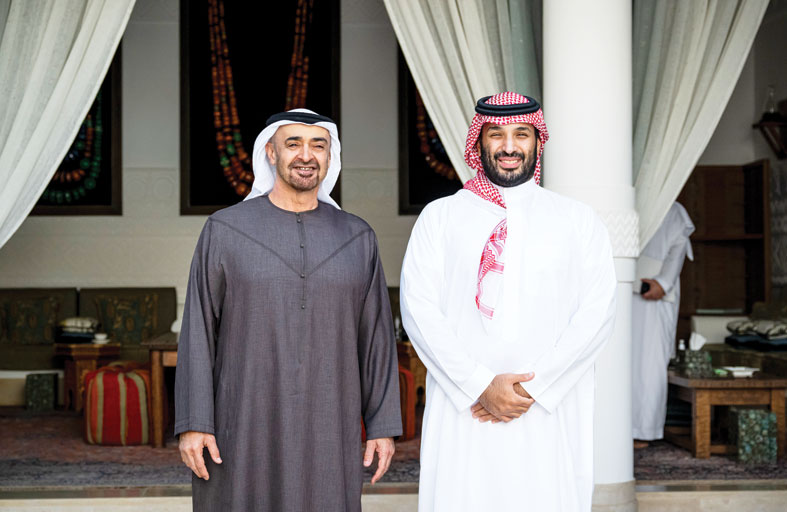 رئيس الدولة وولي عهد السعودية يؤكدان أهمية تحقيق السلام الشامل والعادل على أساس «حل الدولتين» 