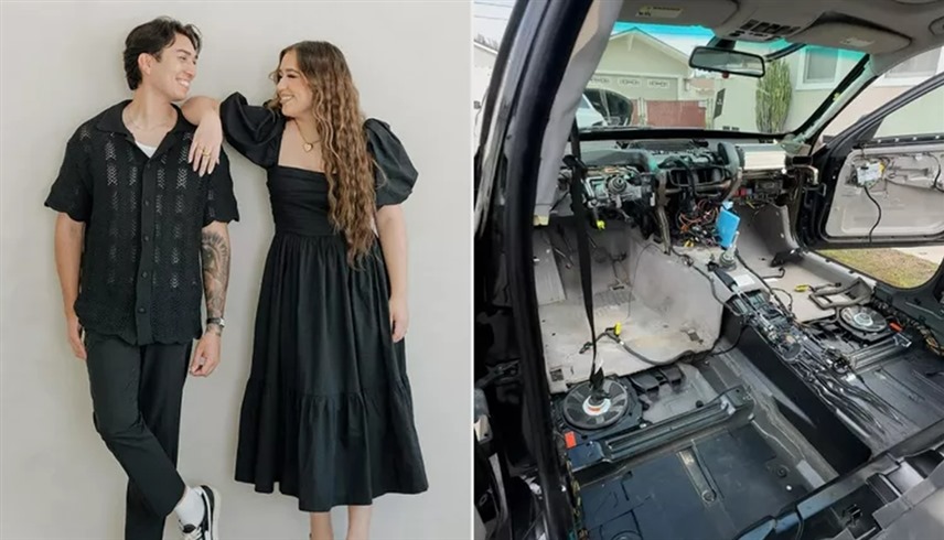 يفكك سيارته بحثاً عن خاتم زوجته