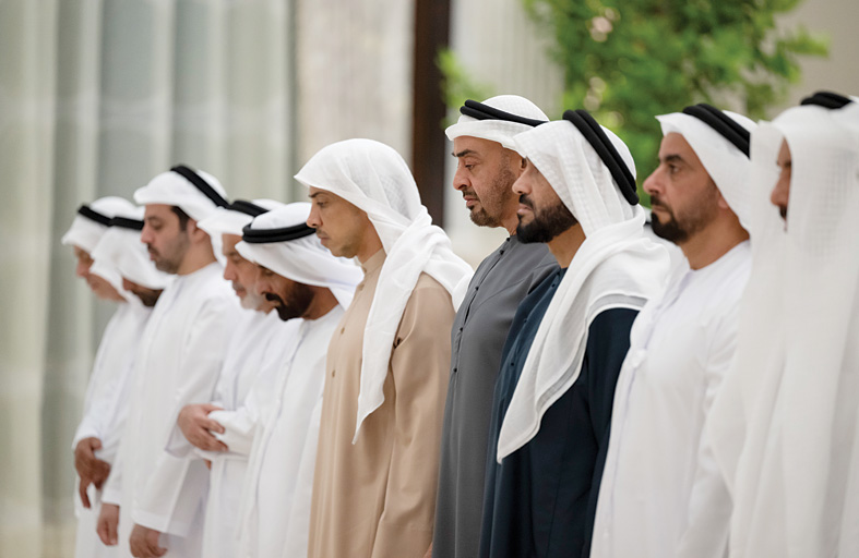 رئيس الدولة يستقبل المهنئين بشهر رمضان المبارك