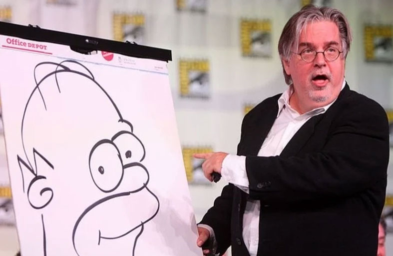 مبتكر «عائلة سيمبسون» يتنبأ برد الفعل على وفاة ترامب وهبوط ماسك على المريخ