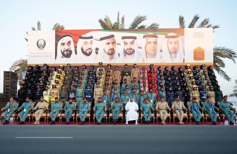 محمد بن سعود يشهد احتفالية اليوبيل الذهبي لوزارة الداخلية في رأس الخيمة