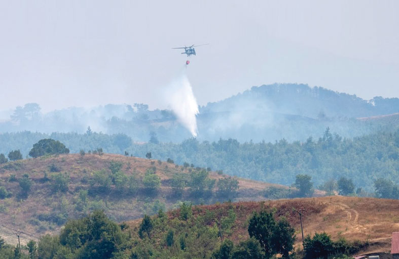 فريق الإنقاذ الإماراتي يواصل عمليات إخماد حرائق الغابات في ألبانيا 