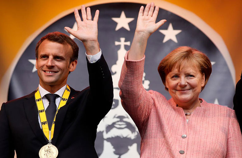 ميركل تستقبل ماكرون عشية تولي ألمانيا رئاسة الاتحاد 