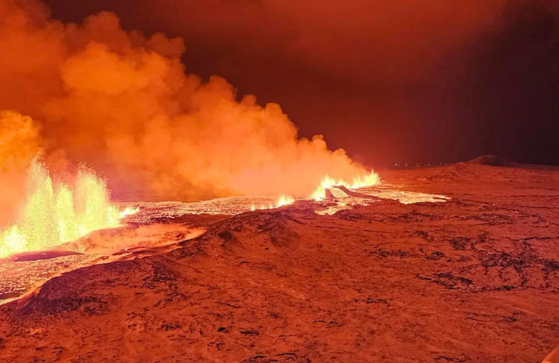 ثوران بركاني جديد في آيسلندا 