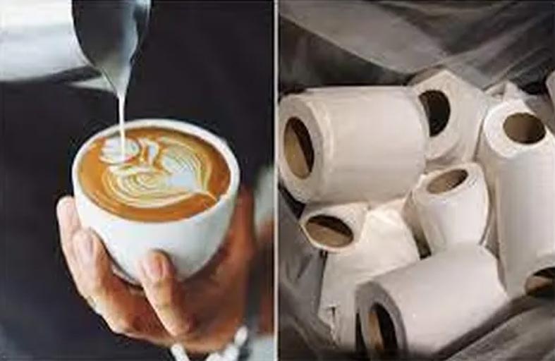 ورق تواليت من القهوة