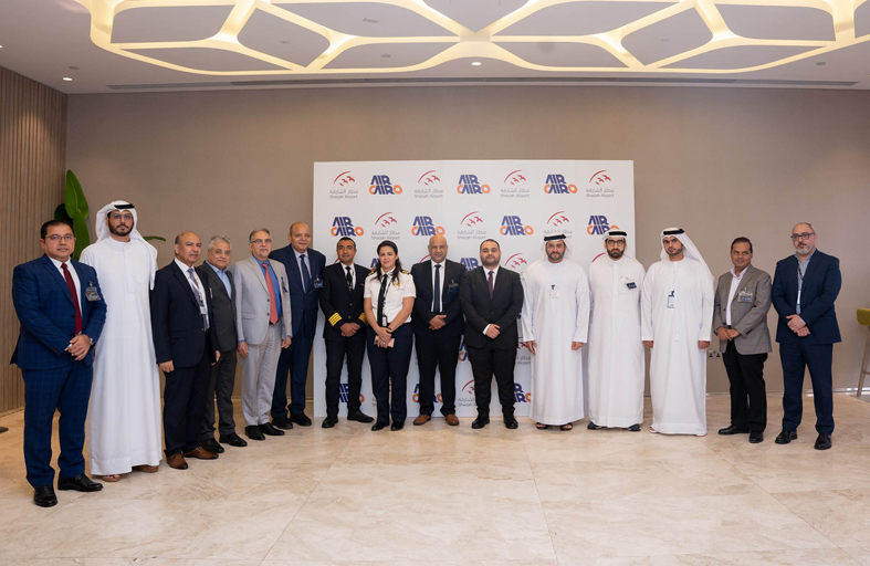 مطار الشارقة يستقبل الرحلة الأولى  لشـركة طيران إير كايـرو المصريـة 