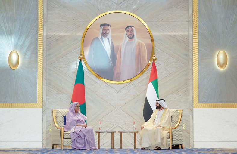 محمد بن راشد يستقبل رئيسة وزراء بنغلاديش في إكسبو 2020 دبي