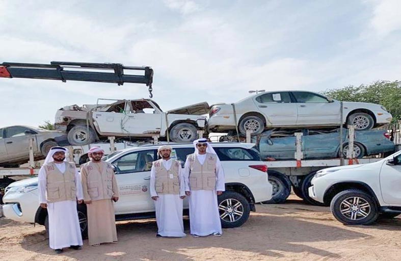 بلدية منطقة الظفرة تسلم 147 مركبة تم بيعها في مزاد بمدينتي السلع وغياثي