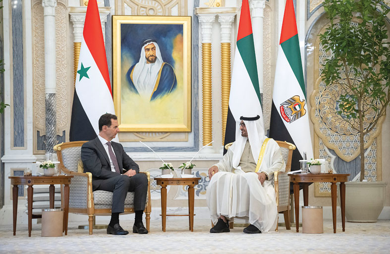 رئيس الدولة: غياب سوريا عن أشقائها قد طال وحان الوقت إلى عودتها إليهم وإلى محيطها العربي