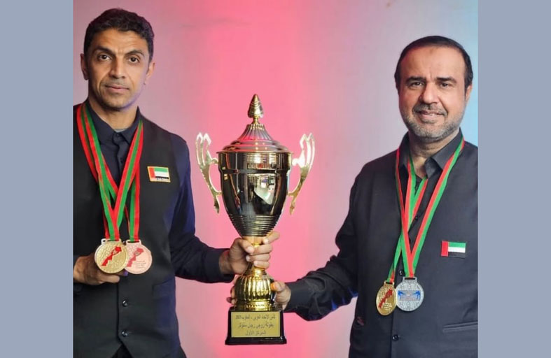 «ذهبية» للإمارات في زوجي السنوكر بكأس الاتحاد العربي بالمغرب