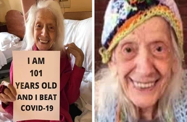 معمرة تهزم كورونا والسرطان والإنفلونزا الإسبانية