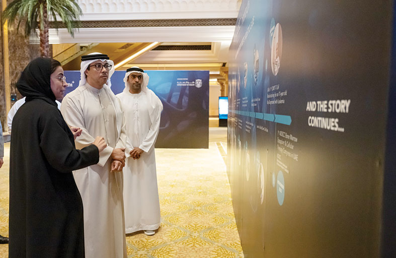 منصور بن زايد يشهد افتتاح مؤتمر مركز أبوظبي للخلايا الجذعية حول زراعة نخاع العظم والعلاجات الخلوية 2023 