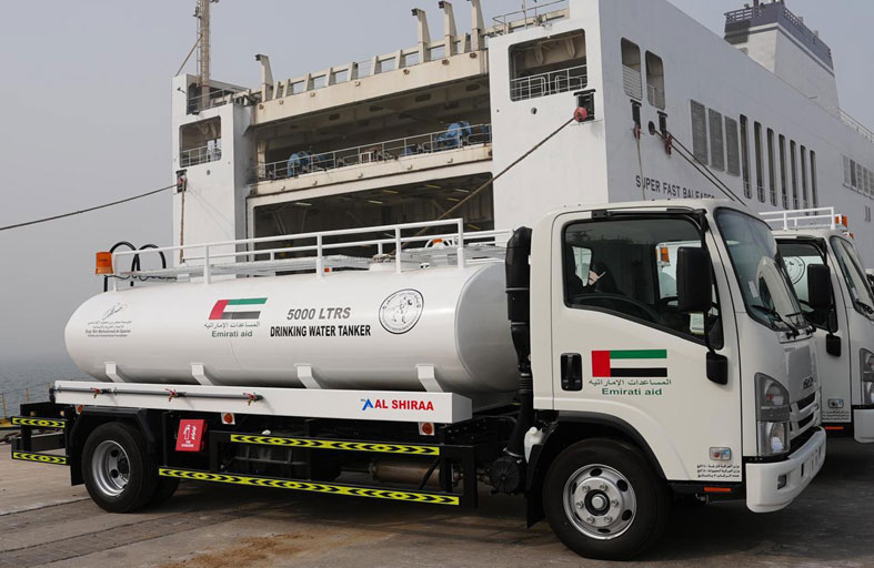 عملية «الفارس الشهم 3» تُعلن بدء تحميل سفينة «خليفة» الإنسانية لدعم غزة