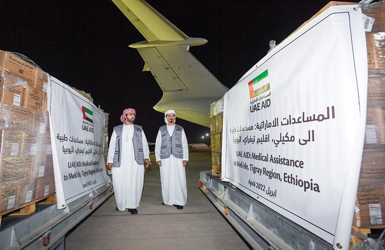 الإمارات ترسل طائرتين تحملان 34 طنا من  المواد الغذائية والطبية إلى إثيوبيا وإقليم تيغراي