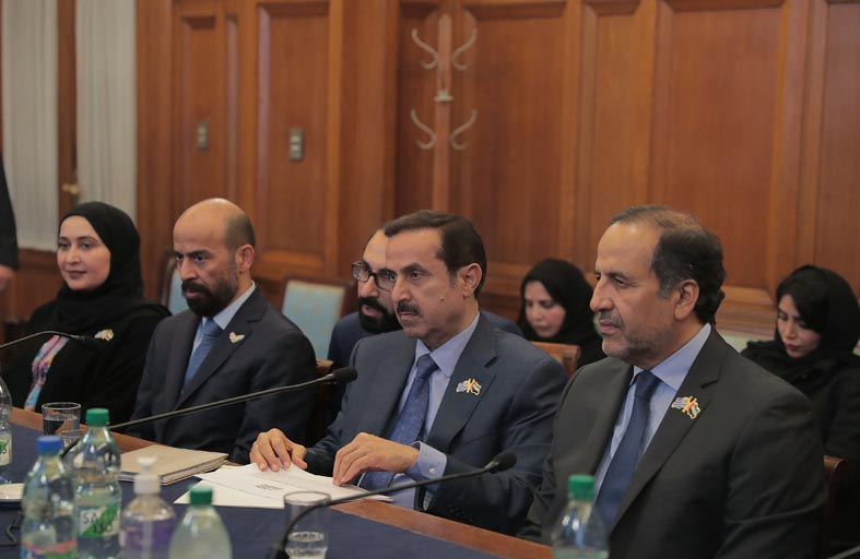 صقر غباش يبحث مع رئيس لجنة العلاقات الدولية بمجلس الشيوخ في الأوروغواي سبل تعزيز علاقات التعاون الثنائي بين البلدين