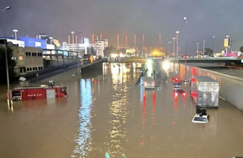 أضرار بالغة جراء فيضان النهر الكبير في شمال لبنان