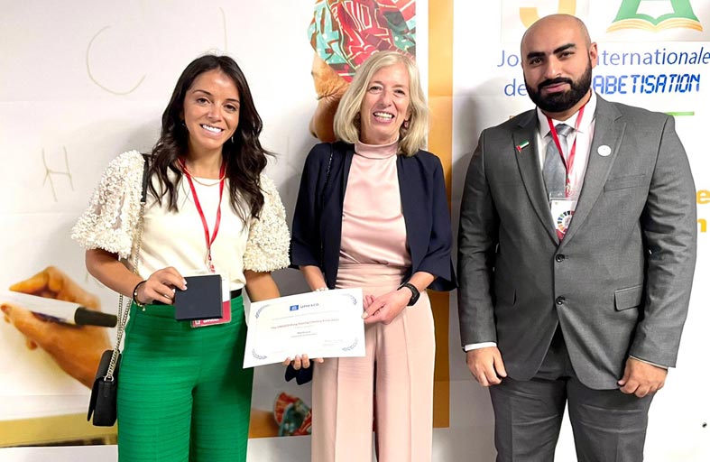 منصة «مدرسة» التابعة لمبادرات محمد بن راشد العالمية تفوز بجائزة «اليونسكو» الدولية لمحو الأمية