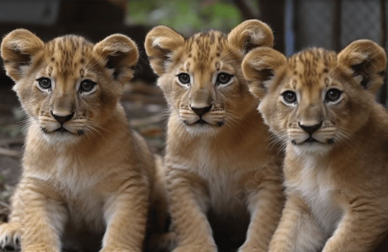 مداعبة أشبال الأسود مع شاي بعد الظهيرة في الصين 