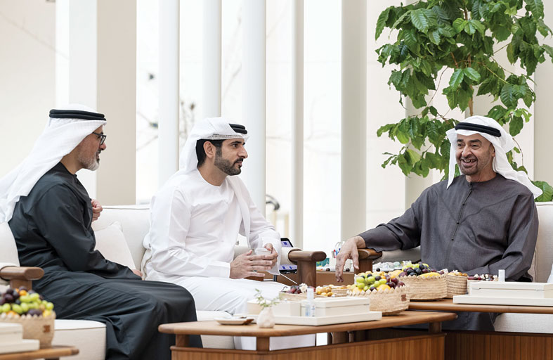 رئيس الدولة يستقبل حمدان بن محمد بن راشد 