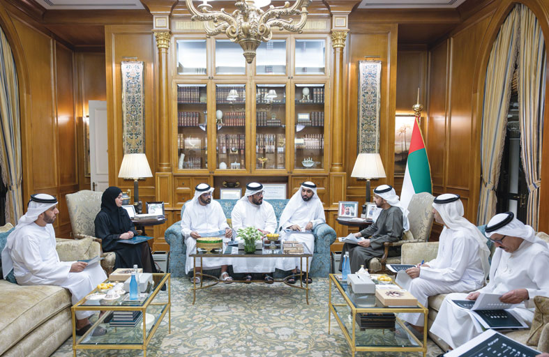 حمدان بن زايد يستقبل وفداً من هيئة أبوظبي للزراعة والسلامة الغذائية