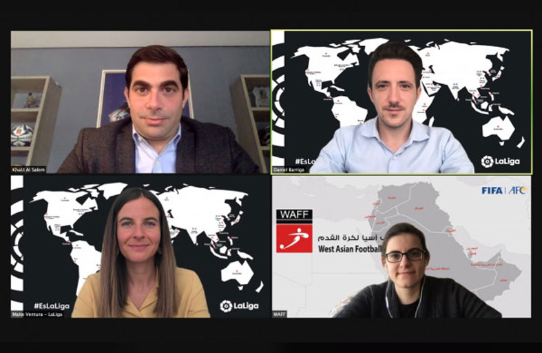 اتفاقية شراكة بين اتحاد غرب آسيا ورابطة الدوري الإسباني لتطوير كرة القدم النسائية