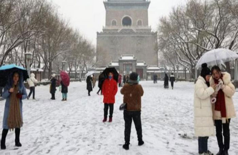 موجة البرد تجتاح معظم أنحاء الصين 