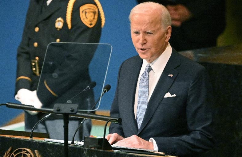 بايدن يتهم روسيا بانتهاك ميثاق الأمم المتحدة 