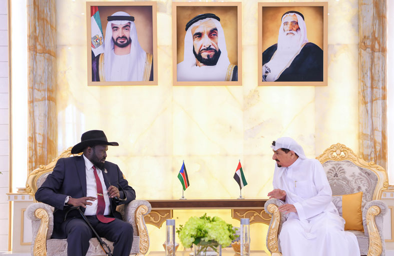حاكم عجمان يستقبل رئيس جنوب السودان 