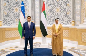 منصور بن زايد يستقبل نائب رئيس مجلس الوزراء الأوزبكستاني