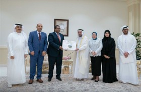 حاكم الشارقة يستقبل وفد الاتحاد العربي للإعلام السياحي