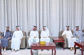 حاكم أم القيوين يتقبل تعازي ولي عهد عجمان بوفاة الشيخ عبدالله بن أحمد المعلا