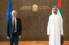 شخبوط آل نهيان يستقبل الممثل الأعلى للشؤون الخارجية والسياسة الأمنية في الاتحاد الأوروبي