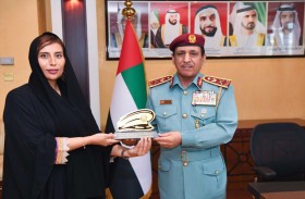 قائد عام شرطة رأس الخيمة يستقبل مريم الكعبي سفيرة دولة الامارات بجمهورية مصر 