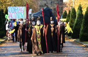 تظاهرات في غلاسكو مع قرب انعقاد مؤتمر كوب26 