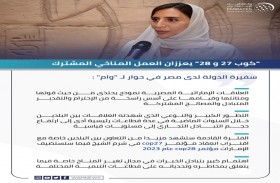 سفيرة الدولة لدى مصر : كوب 27 و28 يعززان العمل المناخي المشترك 