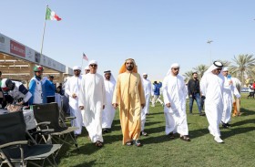 نائب رئيس الدولة يشهد بحضور حمدان بن محمد السباق الرئيسي لكأس محمد بن راشد للقدرة