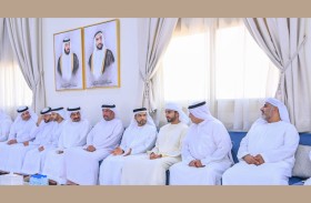 راشد بن حميد يعزي بوفاة شيخة محمد سلطان الدبسي