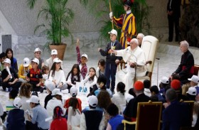 دقيقة صمت من أجل السلام في لقاء للبابا مع الأطفال