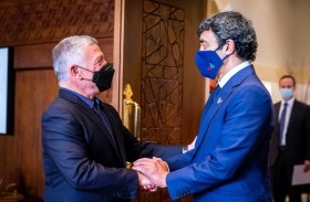 ملك الأردن يستقبل عبدالله بن زايد