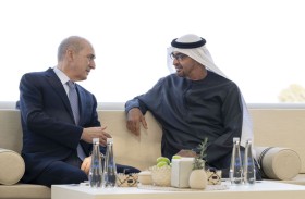 رئيس الدولة يبحث مع رئيس مجلس الأمة التركي العلاقات بين البلدين وسبل تعزيزها على جميع المستويات