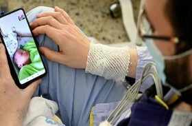 رزق بطفل في يوم زراعة قلبه الجديد