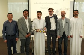فريق من طلبة جامعة دبي يبتكر روبوتا لكشف الألغام