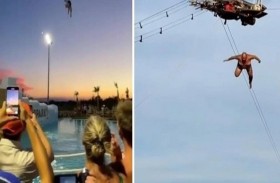 أسمن مغامر يمارس رياضة غطس الموت