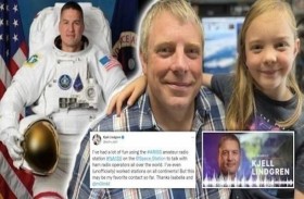 طفلة تتواصل مع محطة الفضاء الدولية 