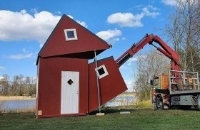 منزل قابل للطي يمكن تركيبه في 3 ساعات