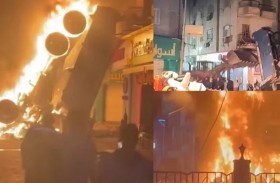 سقوط شاحنة من أعلى كوبري 