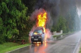 كيفية التصرف عند نشوب حريق في السيارة