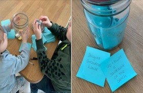 تبتكر طريقة لبث الأمل لدى أسرتها خلال العزل