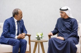 رئيس الدولة يستقبل رئيس الصومال ويؤكد دعم الامارات لكل ما يحقق تطلعات الشعب الصومالي إلى السلام والتنمية والازدهار