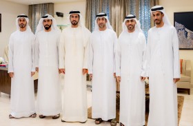 راشد بن حميد النعيمي يستقبل طاقم التحكيم الإماراتي المونديالي